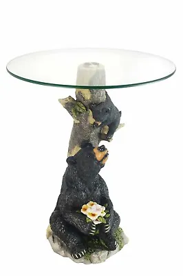 $120.88 • Buy OK Lighting Animal 24  H Glass Top Color Sculpture End Table-Bear NEW