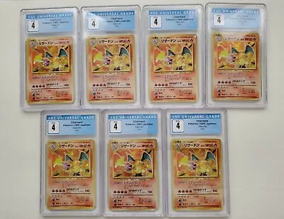 $1399.99 • Buy Pokemon Charizard Base Set Japanese CGC 4.0 Lot Of 7 Graded 4 Cards Slabs