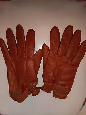Eddie Bauer Brown Leather Gloves Women's Size Medium Thinsulate Soft Lined  • $22