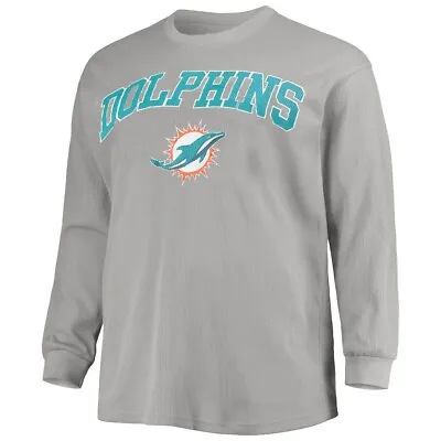 $24.95 • Buy NFL Men's Miami Dolphins Fanatics Branded Gray Thermal Long Sleeve T-Shirt XLT