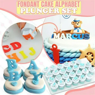 £17.98 • Buy Alphabet Letter Mold Set Fondant Sugarcraft Cake Decorating Plunger Cutters Tool