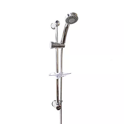 Shower Slide Rail Kit Chrome New Modern Design - INC HEAD HOSE RAIL -Triton Mira • £17.95