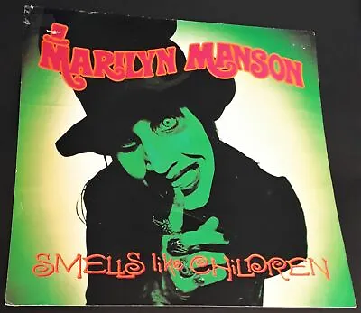 MARILYN MANSON Smells Like Children Promo Flat 12  X 12  1995 Interscope   • $16.99