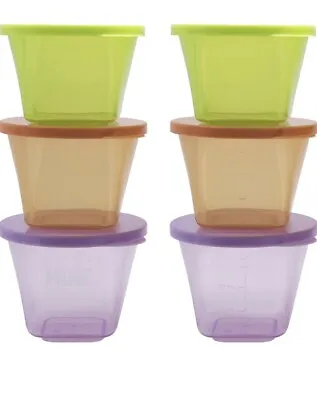 Nuk Baby Food Freezing Cubes Containers Pots For Freezing And Microwave Use X 6 • £5.95