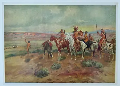 Finding The Trail Vintage Charles M Russell Western Art 9x13 Framable Print • $9.99
