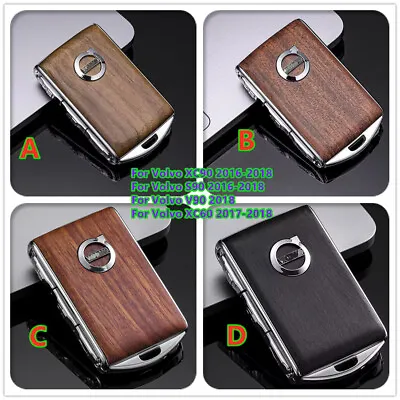 Wooden Grain Remote Control Case Fob Shell For Volvo S60 S90 XC40 XC60 XC90 V60 • $42.99
