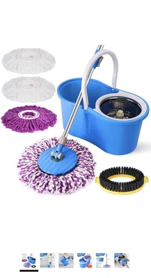 £24.99 • Buy Enyaa Magic Spin Mop And Bucket Set Floor Mop Home Cleaning With Four Microfiber