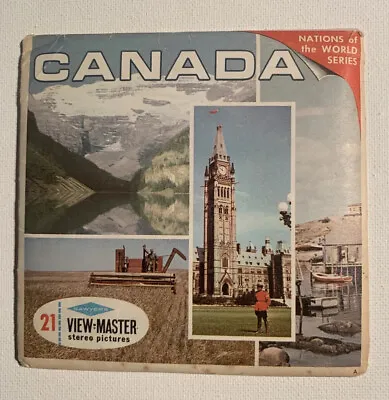 View-Master CANADA Nations Of The World A090 3 Reel Set + Booklet & Stamp (V7) • $8.50