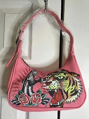 NWOT Ed Hardy X Siberia Hills Y2K Pink  Purse  Shoulder Bag Tiger • $195