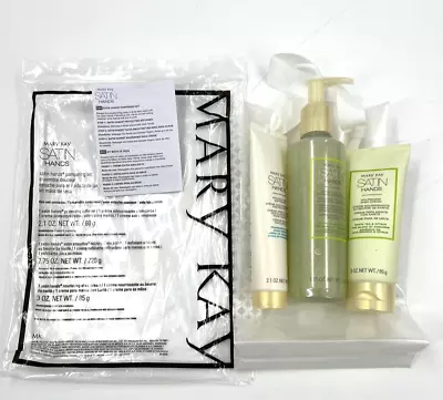 Mary Kay Satin Hands Pampering Set - Cream Scrub Softener White Tea Citrus NEW • $23.99