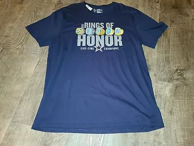 DALLAS COWBOYS RINGS OF HONOR NFL NAVY T-SHIRT 2019 5 Times Champions Nwt Sz L • $30