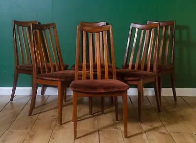 Set Of 6 Teak G Plan Fresco Upholstered Dining Chairs • £345