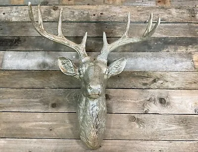 £34.99 • Buy Large Stag Wall Mounted Animal Head Deer Ornament Reindeer Garden Indoor  Décor