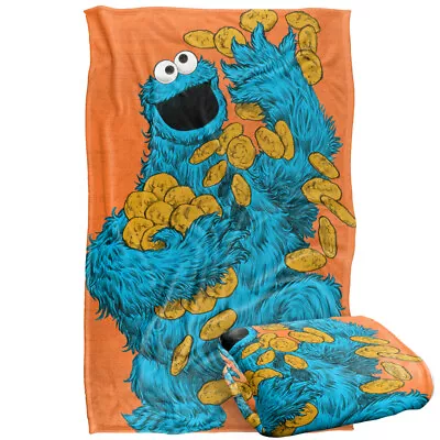 Sesame Street Cookie Monster Painted Silky Touch Super Soft Throw Blanket • $37.99