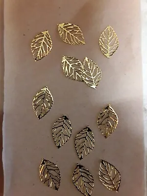 Cardmaking Embellishments  Metal Leaves Qty 12 -3cmsx1.5cms • £1.50