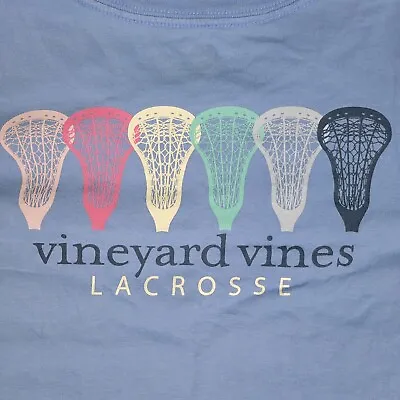 Vineyard Vines LaCrosse Shirt Youth L (14) Blue • $12.99