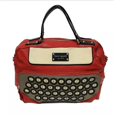 KATE SPADE All Typed Up Typewriter Clyde Bag MINT EUC SUPER RARE & COLLECTABLE! • $1399.99