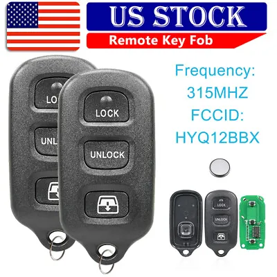 2x Remote Control Key Fob For 2001 2002 2003 2004 2005 2006 2007 Toyota Sequoia • $12.89