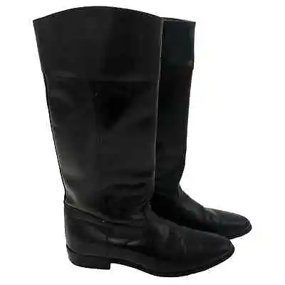 Acme Vintage Women's Black Leather Cowboy Boots Size 8 • $69