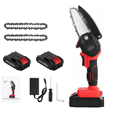 Mini Chainsaw Cordless 4in Handheld Electric Chain Saw 2 X Battery & 2 X Chain • $30.59