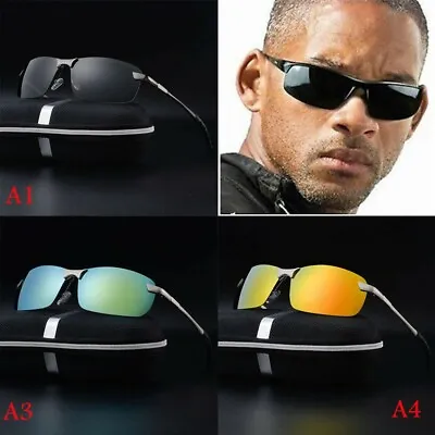 $5.79 • Buy Mens HD Polarized Sunglasses Metal Frame Driving Fishing Sports Glasses More