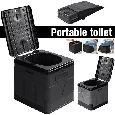 20L Outdoor Camping Toilet Portable Travel Potty Collapsible Toilet Garbage Can • $49.95