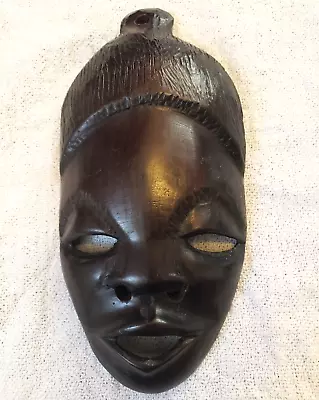 Small 5.5  Miniature Tribal Mask Carved Wood Africa Souvenir • $5