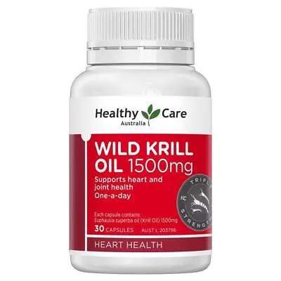 Healthy Care Wild Krill 1500mg 30 Soft Capsules • $29.99
