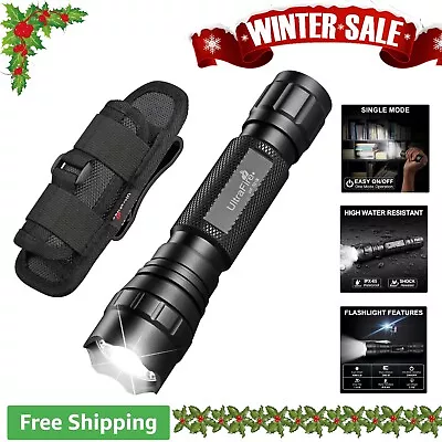 High Lumen Tactical Flashlight With Holster - Waterproof & Durable - 1000 Lumens • $44.99