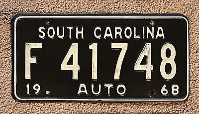 1968 SOUTH CAROLINA License Plate—YOM—VERY SHARP ORIGINAL Vintage Auto Tag Decor • $29.99