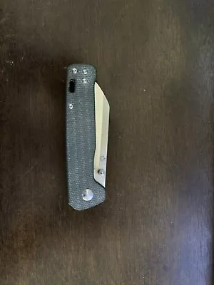QSP Penguin Liner Lock Knife Green Micarta (3.12  Satin D2) • $22