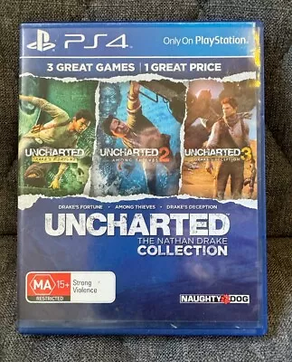 FREE POSTAGE Playstation 4 PS4 Uncharted The Nathan Drake Collection • $22