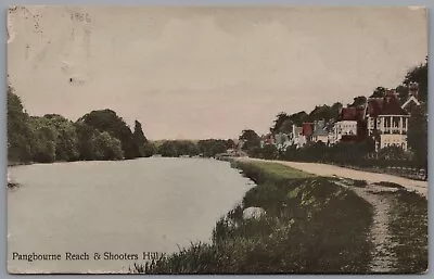 Pangbourne Reach & Shooters Hill Berkshire England Antique Postcard Posted 1906 • £5