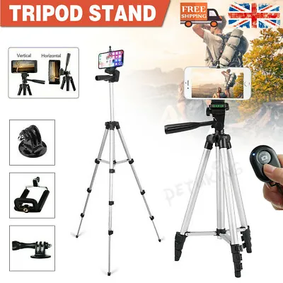 Universal Tripod Stand Telescopic Camera Selfie Phone Holder For IPhone Samsung  • £7.19