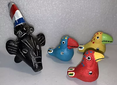 Vintage Ocarina Flute Whistle Lot Of 4 (3 Birds 1 Multiface) • $24.99