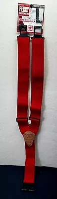 Perry Suspenders Men 2  Elastic Advantage Red Made USA Belt Clip • $15