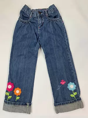 Gymboree Smart And Sweet Bird Flower Cuffed Jeans 5T RARE HTF • $16.16