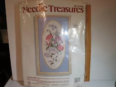 Needle Treasures  Morning Glory  8 X 17 Crewl Embroidery Kit #00639 #500 • $13.99
