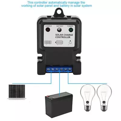 Waterproof Solar Charge Controller For 6V/12V/24V Solar Panels - Efficient • £4.54