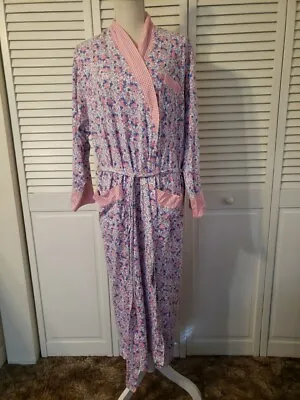 Victoria's Secret Vintage Gold Label Cotton Bath Robe 100% Cotton Pink Size M/L • $19.99