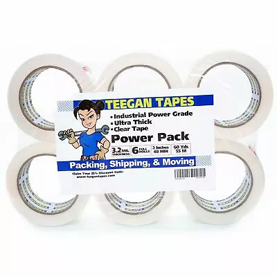 Clear Packing Tape 6-Pack Power Grade Strongest Tape On The Market 3.2 Mil • $16.88