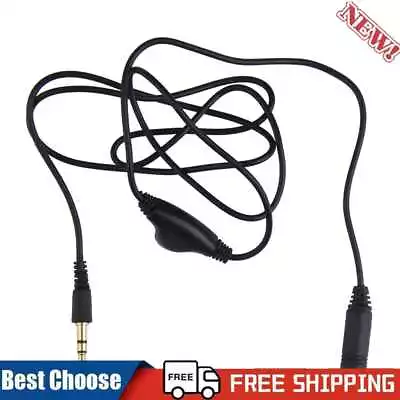 Earphone In Line Volume Control Cable Male To F 3.5mm Stereo Audio Adaptor • £3.23