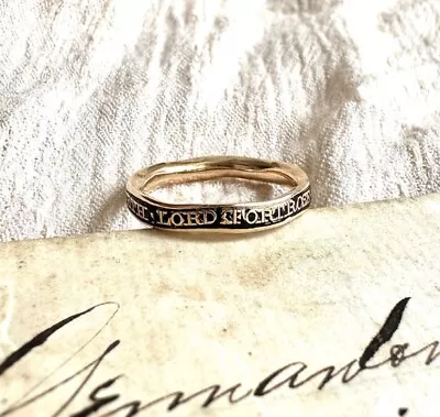 Lord Fortrose’s Mourning Ring Enamel Antique Georgian Era 18k • $1999