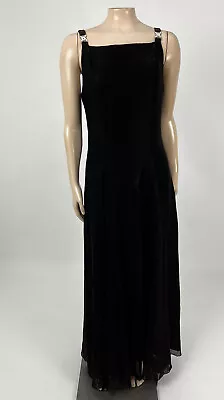 Vintage 90's Y2K Betsy & Adam Jaslene Women's Dress Evening Maxi Prom Sparkle G9 • $47.99