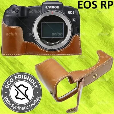 Canon EOS RP PU Leather Camera Half Case Cover - Brown • £16.44