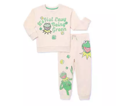 The Muppets Kermit The Frog Toddler Girls St. Patrick's Day Pullover And Joggers • $22.95