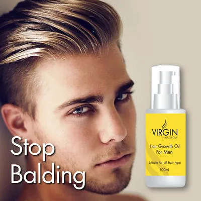 Virgin For Men Hair Growth Oil Stops Hair Thinning Stop Balding Anti Dandruff • £19.99