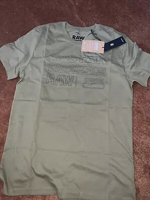 NWT G-Star Raw Originals R T Men’s  T Shirt Olive Green Sz S MSRP $55 • $19.97