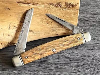 Vintage Boker USA 6384 Pen 2-Blade Folding Pocket Knife 1945-1963 Era • $18