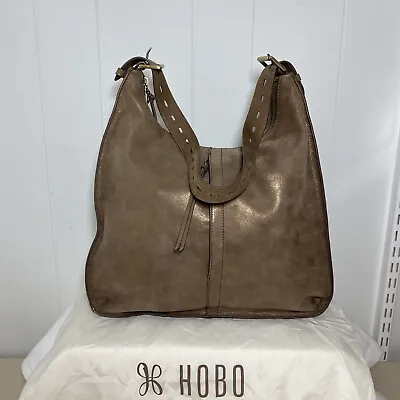 Hobo International Marley Bag Brown Leather Bronze Metallic Sheen Shoulder Bag • $89.97